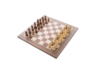 Longfield Schaakbord Walnoot/ Esdoorn ingelegd 50×50 cm