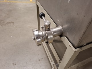 Vloeistofbak op verrijdbaar onderstel RVS/metaal