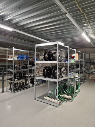 2x Metalen magazijnstelling