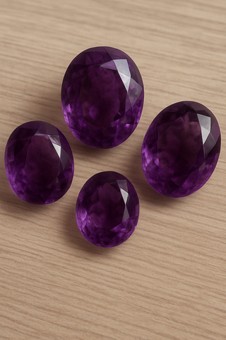 4x Natuurlijke Amethyst | Totaal 31.60ct, Paars