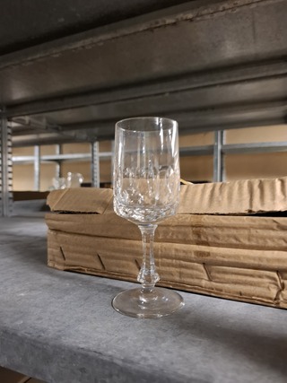 Partij glas en kristal glaswerk