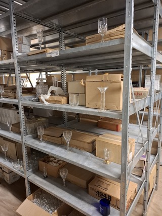 Partij glas en kristal glaswerk