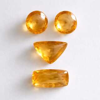 4x Natuurlijke Grossular Granaat | Totaal 11.20ct, Geel