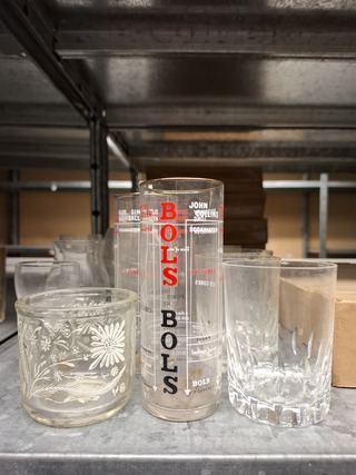 Partij glas en kristal glaswerk