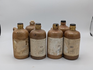 6x Kruik met Ome Loeks Peerdeburger