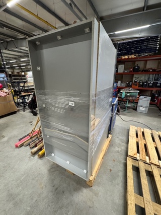 Werkbank, grijs, voorzien van lades