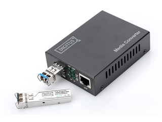 Digitus Mediaconverter SFP+ Poort  10 Gbit Ethernet Zwart