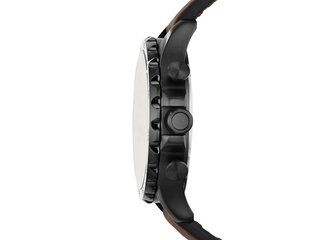 Fossil Nate Chronograaf Bruin Lederen Horloge Waterbestendig