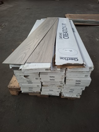 Partij PVC vloerdelen Gerflor, licht eik