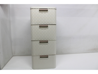 Curver 209907 Storage Drawer Tower Wicker Look