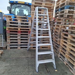 Ladder, Solide, Dubbeltrap, Zilver