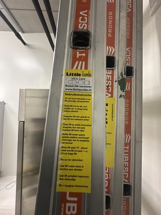 Opsteekladder 3×16 (uitgebogen), Grijs / Chroom