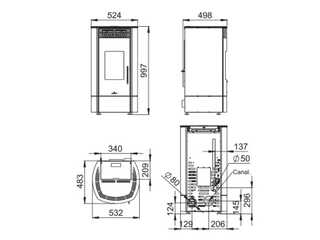 Pelletkachel, Bronpi, Trebol – Vrijstaand