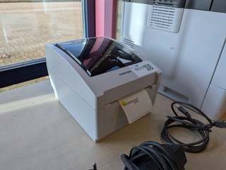 Stickerprinter met printer Toshiba, Ricoh