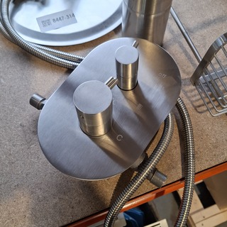 Regendoucheset, Best Design, Rvs geborsteld