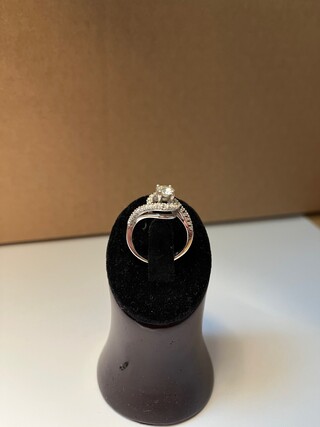 Witgouden diamanten ring 585/14 kt