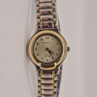 Burberry goldplated two tone dameshorloge – Inc. Doos