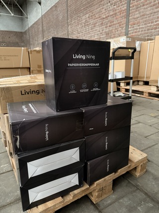 7x Papierversnipperaar, Living Nine, Zwart