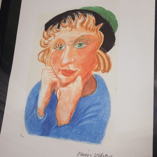 David Hockney Lithograaf ”Celia with green hat” – Limited edition