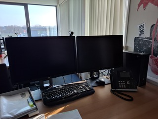 3x Computer met beeldscherm en toetsenbord HP