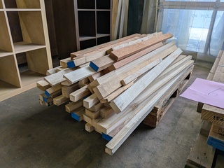 Diverse houten balken