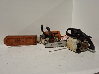 2x Benzine kettingzaag, STIHL, 019T & MS 260