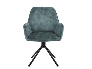 2x Roterende eetkamerstoel, Velvet, ocean