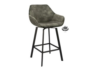 2x Luxe roterende barkruk, 80, adore  green