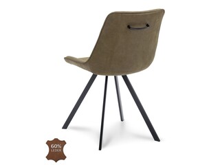 4x Eetkamerstoel, Lively Leather, moss