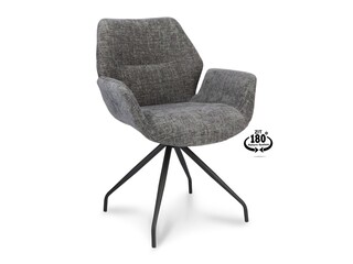 2x Roterende eetkamerstoel, Miami, grijs