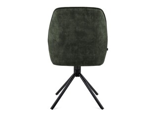 2x Roterende eetkamerstoel, Velvet, moss