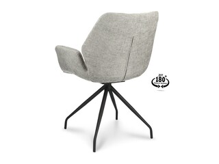 2x Roterende eetkamerstoel, Miami, taupe