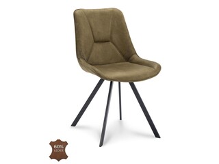 4x Eetkamerstoel, Lively Leather, moss