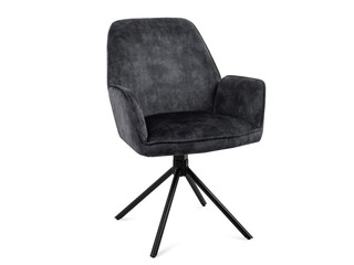2x Roterende eetkamerstoel, Velvet, antraciet