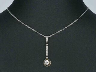 Gouden hanger met diamant, excl. ketting