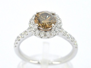 Gouden solitair ring met diamanten