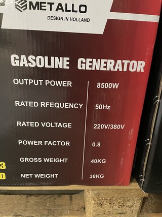 Aggregaat, Metallo, Meta-8500W, Rood