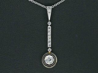 Gouden hanger met diamant, excl. ketting