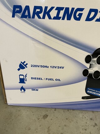 2x Standkachel diesel heater, Metallo, Parking diesel heater, Blauw