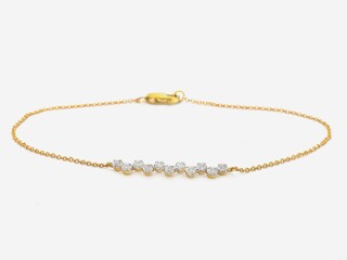 Geelgouden armband met diamanten