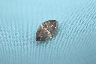 Diamant – 0.49 carat echte champagne gekleurde marquise diamant (gecer