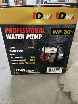 2x Waterpomp IDW WP30, IDW, WD30, Zwart
