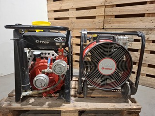 Draagbare pomp, ROSENBAUER OTTER, en overdrukventilator, ROSENBAUER FA
