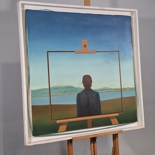 Schilderij, P. Baaten, Observant