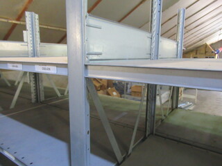 Metalen Legbordstelling Dexion, breedvakstelling, chroom