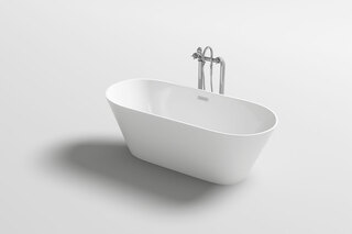 Vrijstaand bad Vonato, Lugano , wit