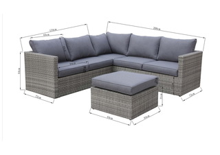 Loungeset Vonato, Caluna, lichtbruin