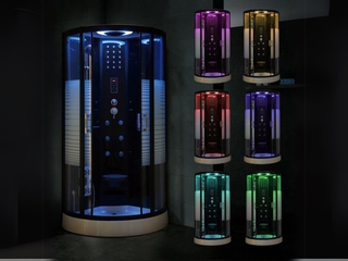 Stoomcabine Vonato, Halvo JetStream, zwart & wit