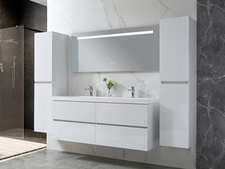 Badkamermeubel Vonato, Nala 145, hoogglans wit