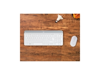 Logitech MK470 Slim Combo Draadloos toetsenbord en muis Wit Qwerty